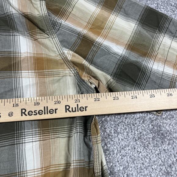 Carhartt Western Shirt Mens Large Peal Snap Plaid Button Up Cowboy Cotton Blend - Picture 8 of 9